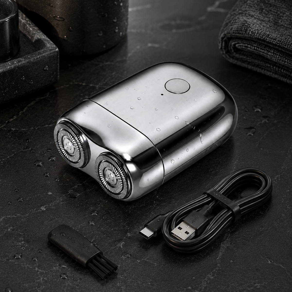 Waterproof Electric Shaver Quiet Design Dual Blade System