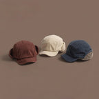 Winter Ear Flap Cap Ribbed Knit Polar Fleece Unisex