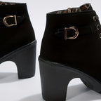 Women's Ankle Boots Block Heel Lace Up Casual Booties