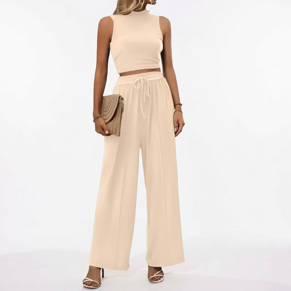 Women's Jumpsuit Sleeveless Wide Leg Casual Lounge Set