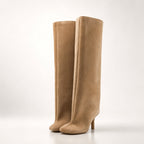 Women's Knee-High Suede Boots Pointed Toe Pull-On Fashion Boot