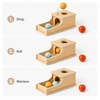 Wooden Object Permanence Box Cause Effect Toy Interactive