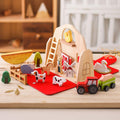 Wooden Toys Farm Set Toddler Travel Wooden
