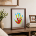 Wooden Frame Keepsake Family Handprint Display