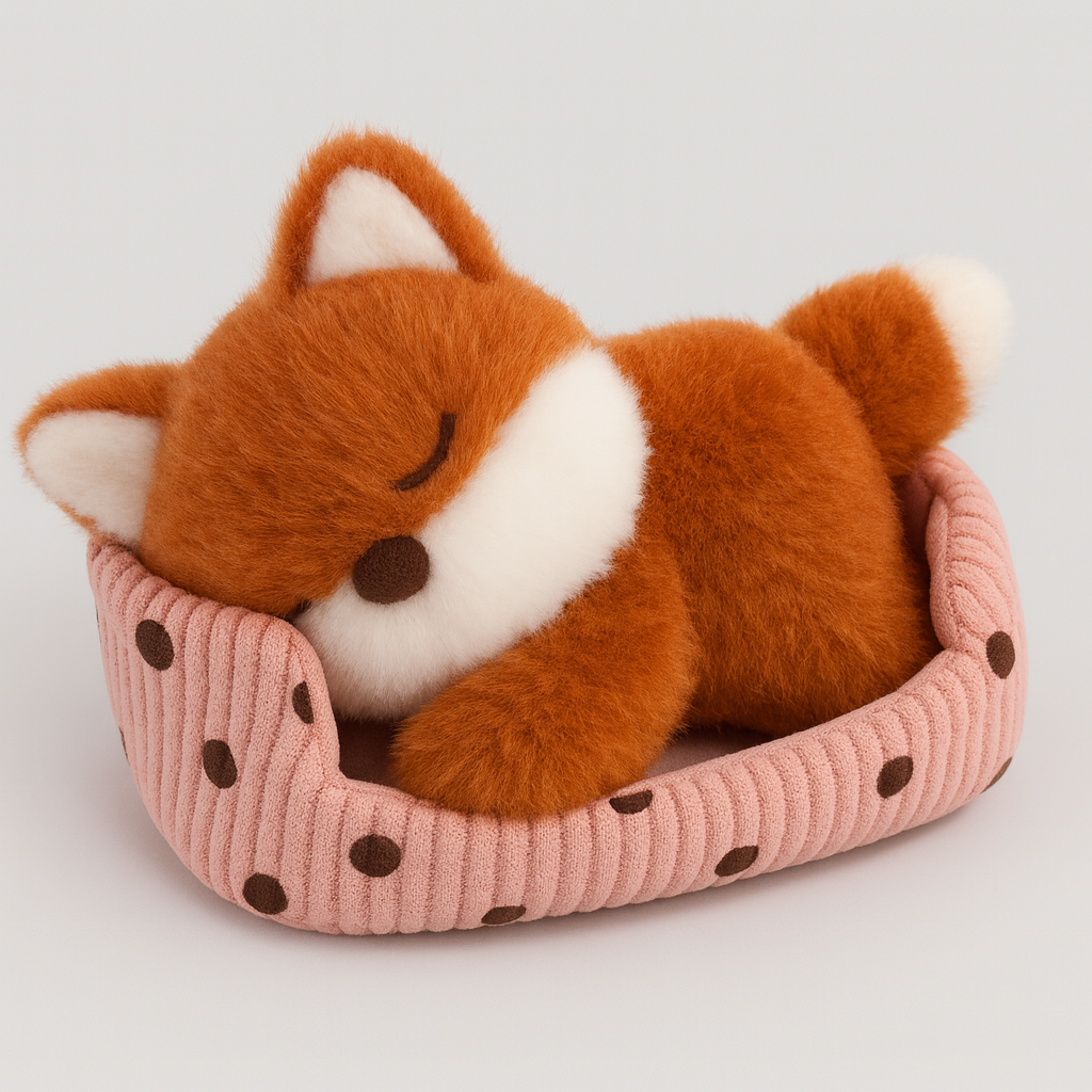 Sleeping Fox Plush Toy