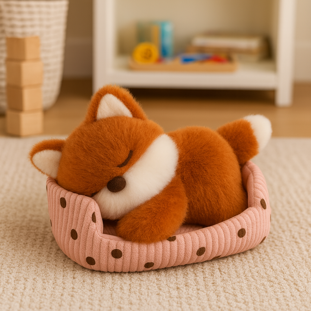 Sleeping Fox Plush Toy