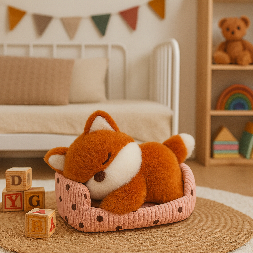 Sleeping Fox Plush Toy