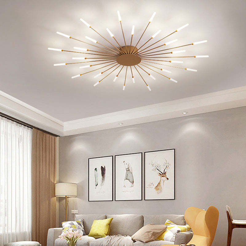 Modern Sunburst Ceiling Light Fixture