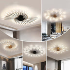 Modern Sunburst Ceiling Light Fixture