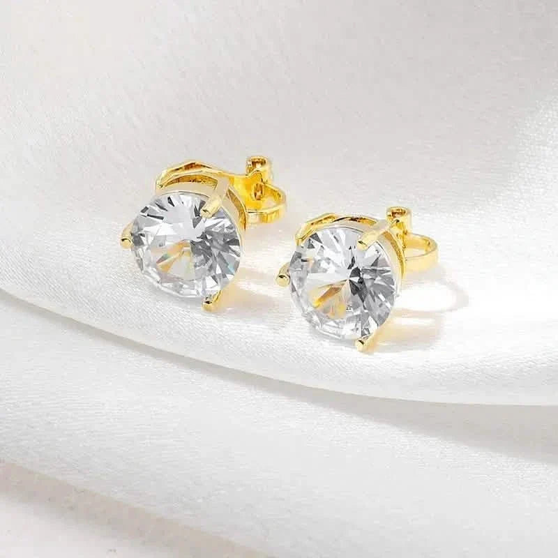 A Pair Of Unique And Stylish Zirconia Clip-on Earrings For Ladies