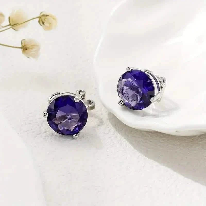 A Pair Of Unique And Stylish Zirconia Clip-on Earrings For Ladies