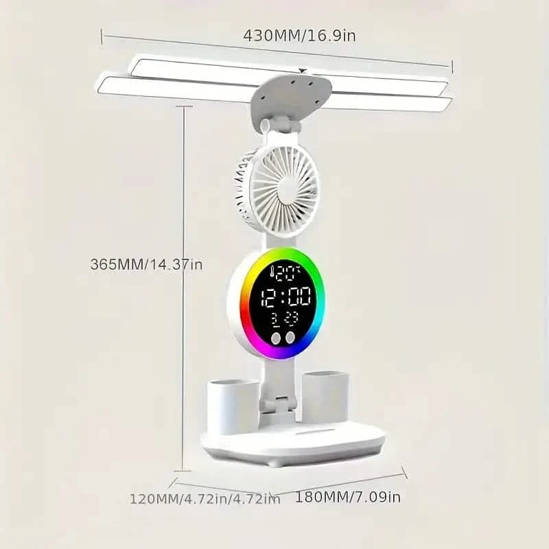 Smart Touch LED Desk Lamp – USB Powered, Dual Head, Dimmable, Color Changing