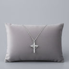 Cross Necklace Crown Pendant Gold Silver Faith Jewelry