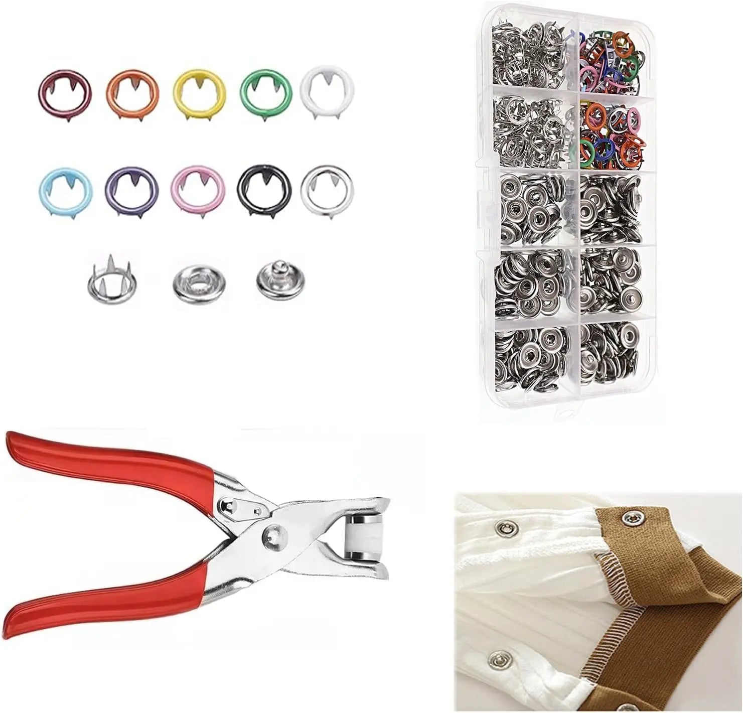 Metal Buckle and Manual Pliers Set, DIY Sewing Craft Accessories