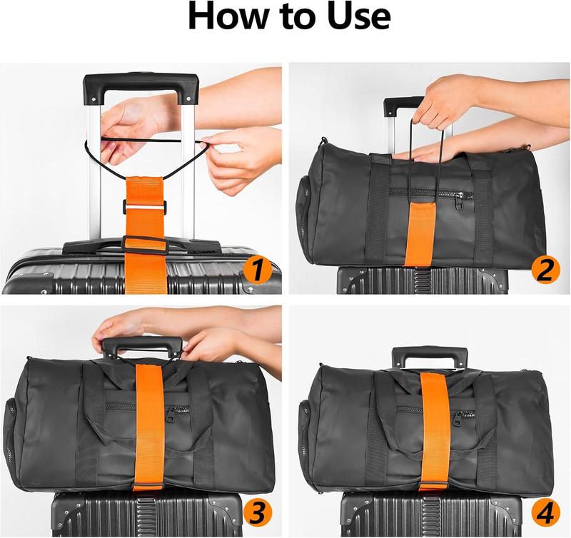 2-Pack Adjustable Luggage Connector Straps – Multi-Use Travel Bag Securing Belts