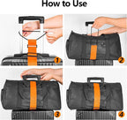 2-Pack Adjustable Luggage Connector Straps – Multi-Use Travel Bag Securing Belts