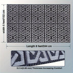 Reversible Outdoor Rug | Black & Grey Modern Patio Mat