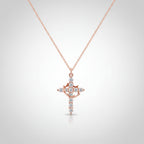 Cross Necklace Crown Pendant Gold Silver Faith Jewelry