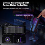USB Microphone for PC Gaming: Condenser Microphone with RGB