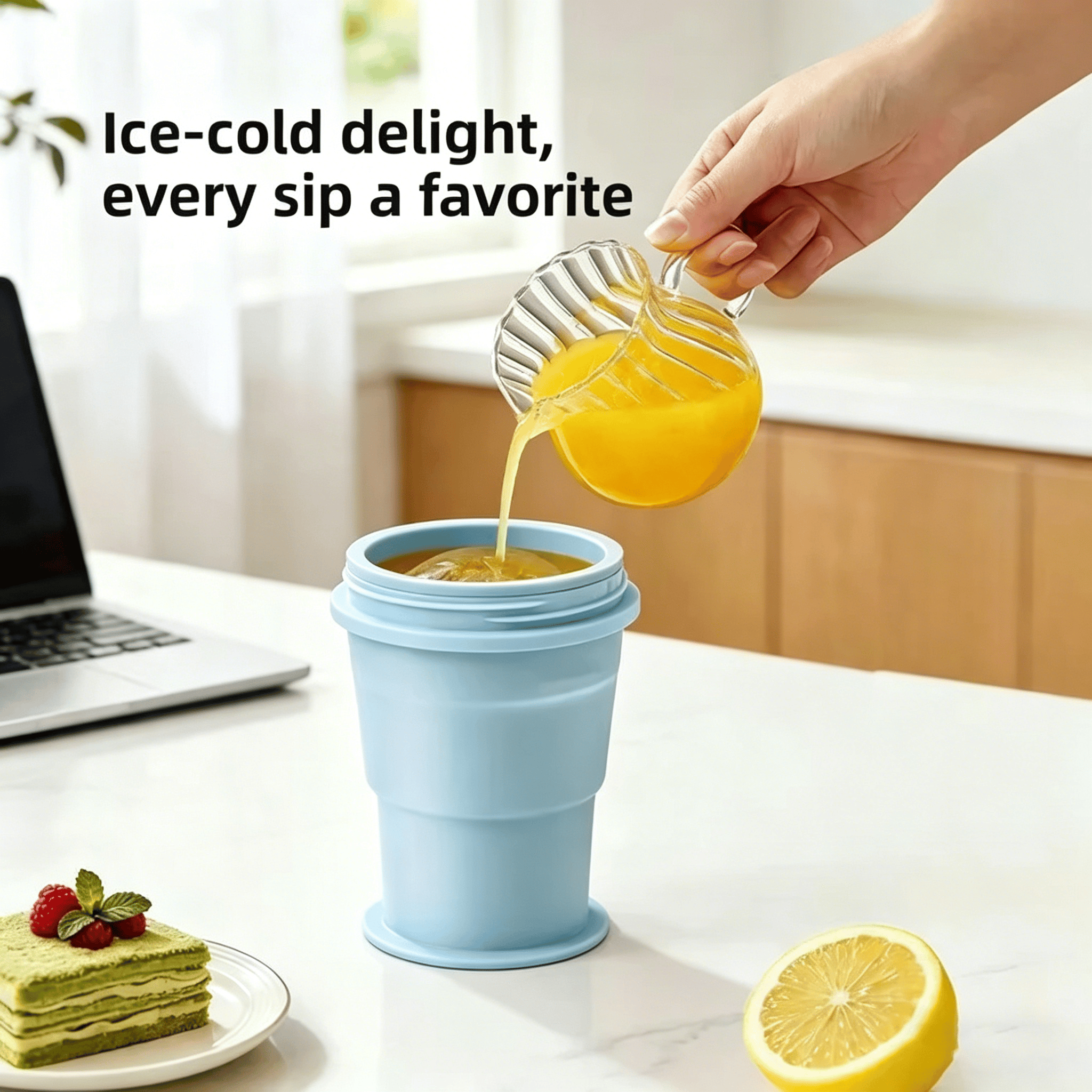 Foldable Silicone Ice Ball Drink Cup