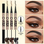 4-Point Eyebrow Pencil & Dye Set & Mascara, Waterproof Long Lasting Natural Makeup