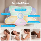 Ergonomic Cervical Pillow, Odorless Memory Foam for Cozy Sleep