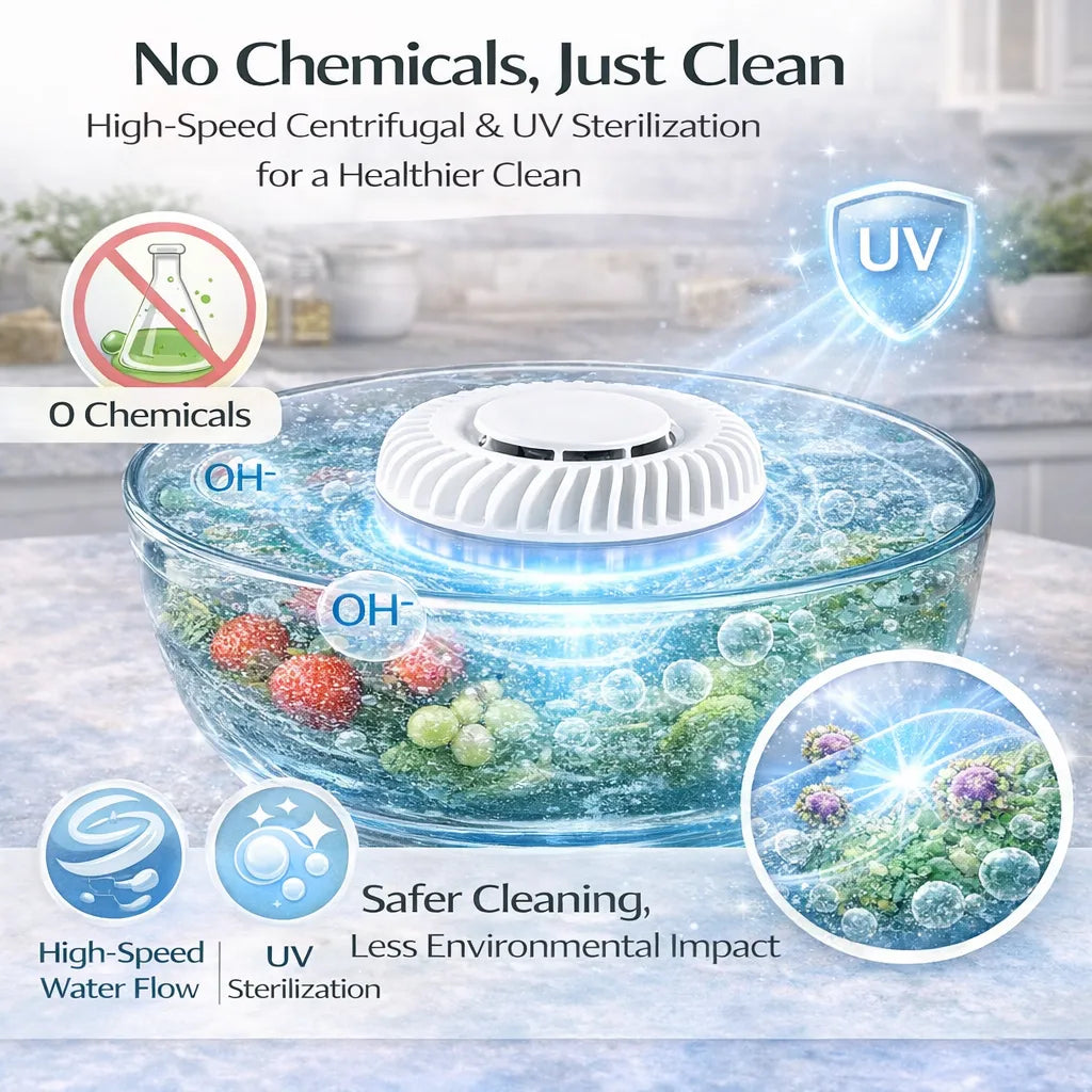 Fruit & Vegetable Washer – Removes Pesticides & Bacteria, No Chemicals Needed