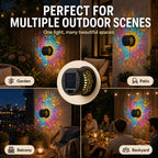 Solar Mandala Wall Light | Outdoor Garden Fence Projector Lamp