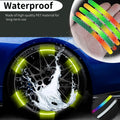 20PCS Wheel Adhesive Strips Stickers, Night Reflective Safety Decoration Strip for Car, Motocycle, Bicycle, Car Wheel Hub Reflective Sticker, Reflective Tape for Enhancing Car Wheel Safety