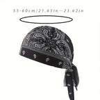 Paisley Pattern Durag Adjustable Head Wrap, Breathable Quick-Dry Helmet Liner