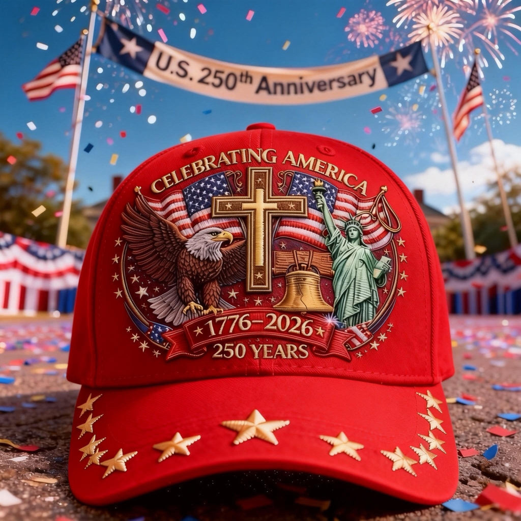 Eagle & Liberty & CrossUnited States 250th Anniversary Hat