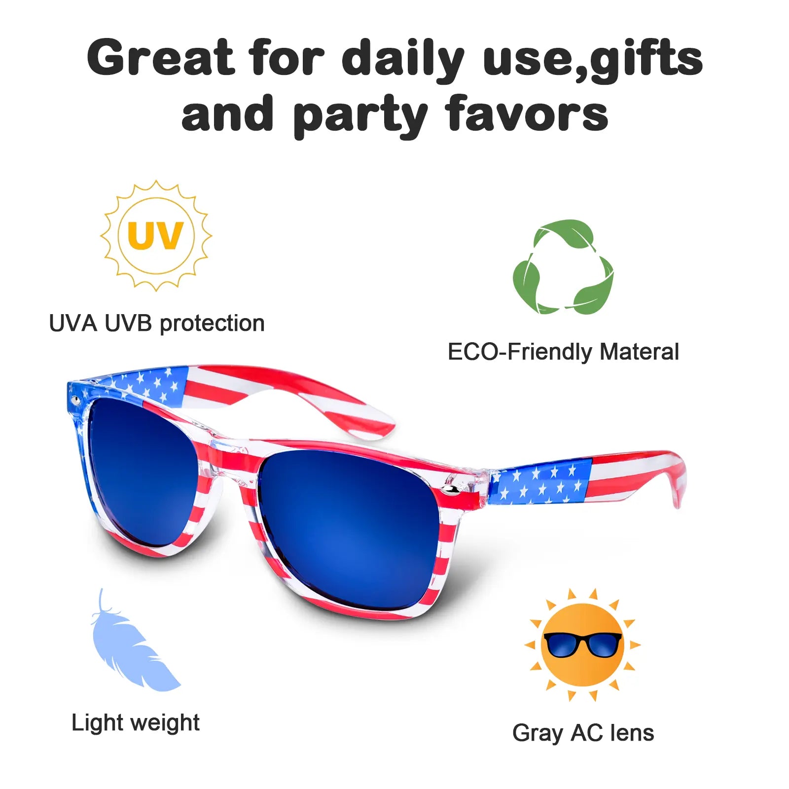 Patriotic Star Stripe Fashion Sunglasses