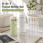 4-in-1 Travel Refillable Bottle Set – Compact Toiletry Dispenser