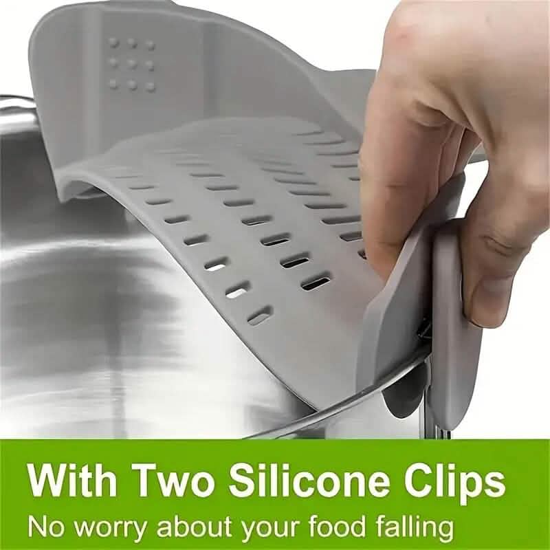 Adjustable Clip-On Strainer for Pots and Pans