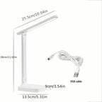 Adjustable LED Desk Lamp with Touch Control, Eye-Care Technology, USB Powered