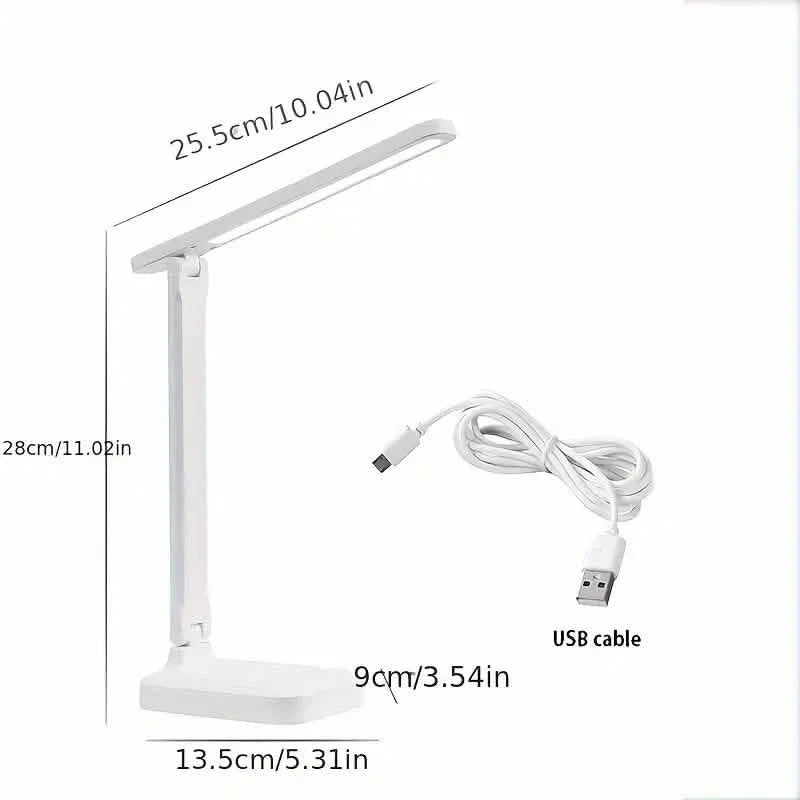 Adjustable LED Desk Lamp with Touch Control, Eye-Care Technology, USB Powered
