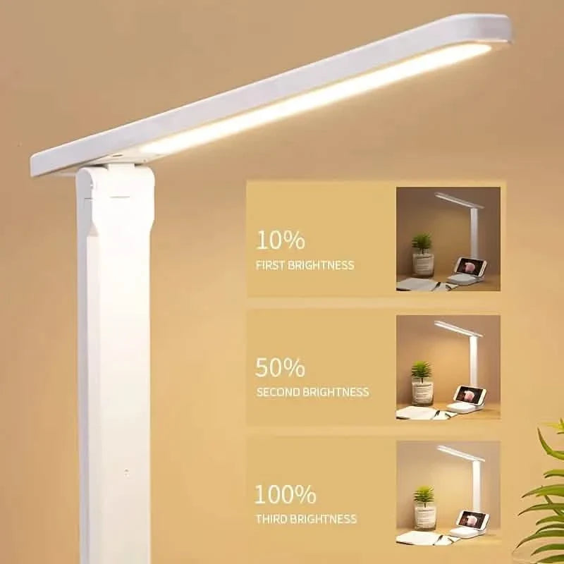 Adjustable LED Desk Lamp with Touch Control, Eye-Care Technology, USB Powered