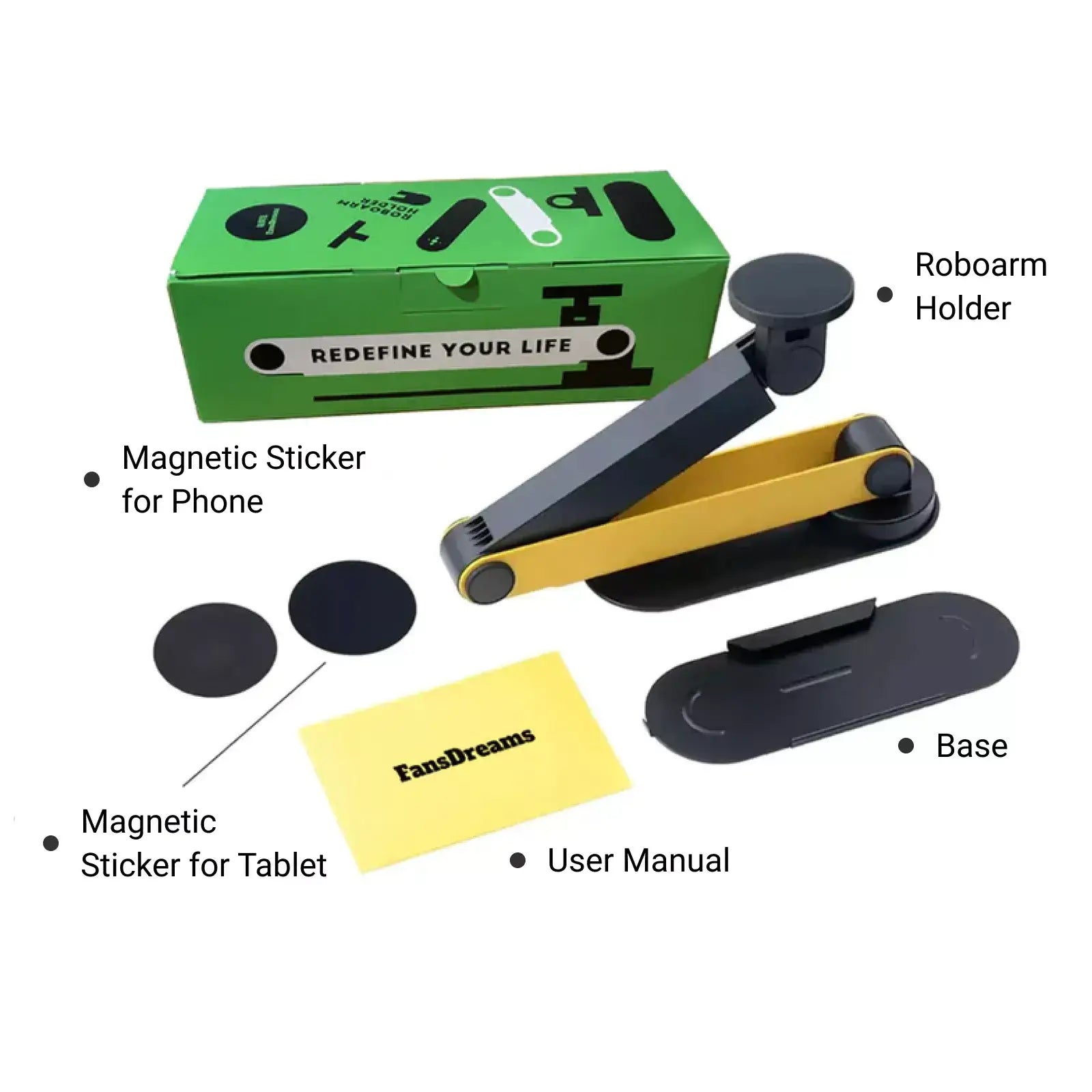 Wall-Mount Adjustable Magnetic Phone & Tablet Holder