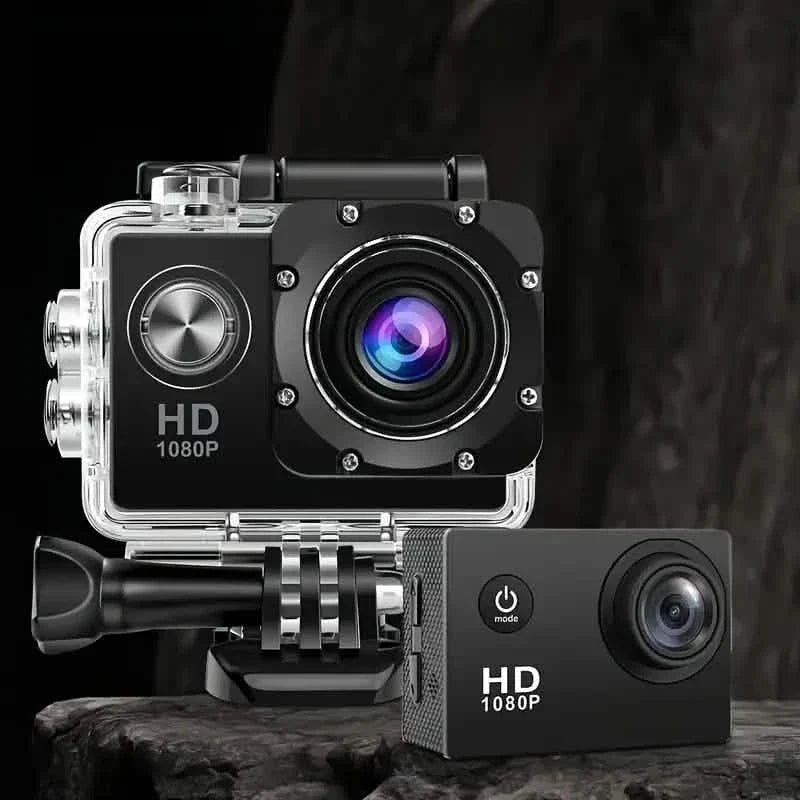 Ultra HD 1080P Action Camera – 140° Wide Angle, Fisheye Lens, LCD Display