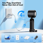 4-in-1 portable refrigeration handheld turbo fan, mini handheld personal fan.Suitable for travel, indoor use, and office desk usage
