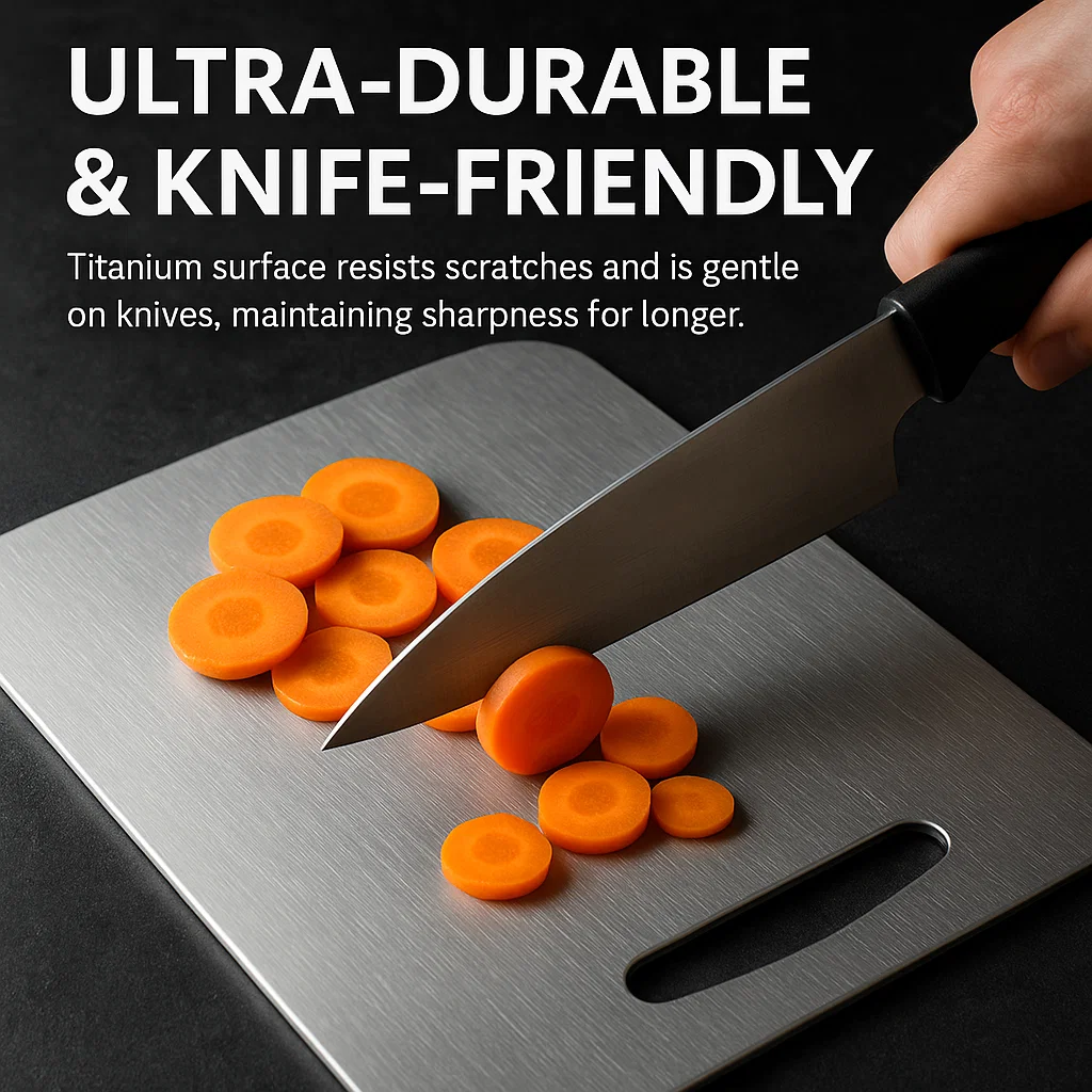 Alera Medical-Grade Titanium Cutting Board, Nonporous