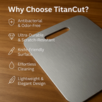 Alera Medical-Grade Titanium Cutting Board, Nonporous