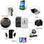 All-in-One Universal Travel Charger with Dual USB Charging Ports