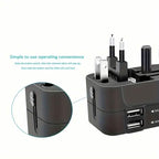 All-in-One Universal Travel Charger with Dual USB Charging Ports