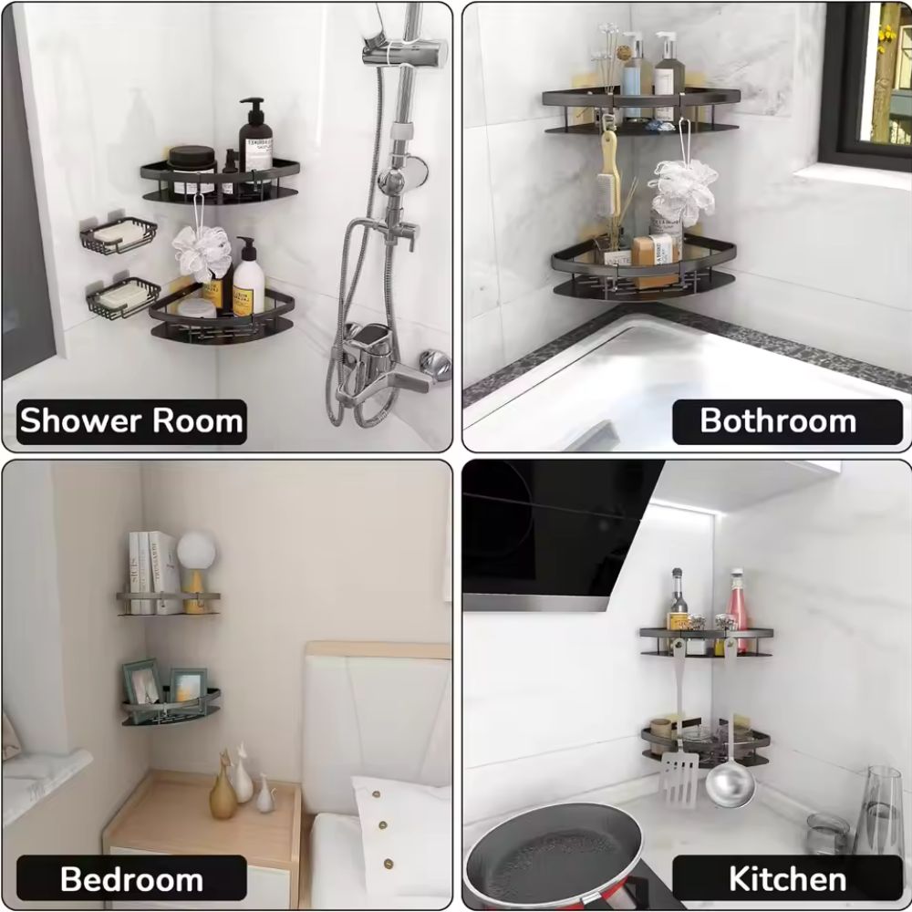 Aluminum Corner Shelf for Shower Storage