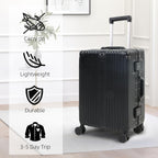 Aluminium Luggage: TSA Lock & Quiet Spinner Wheels
