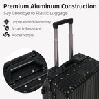 Aluminium Luggage: TSA Lock & Quiet Spinner Wheels