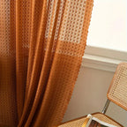 Boho Crochet Window Valance with Amber Hue