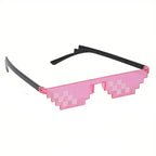 Anime Pixel Mosaic Funny Party Glasses