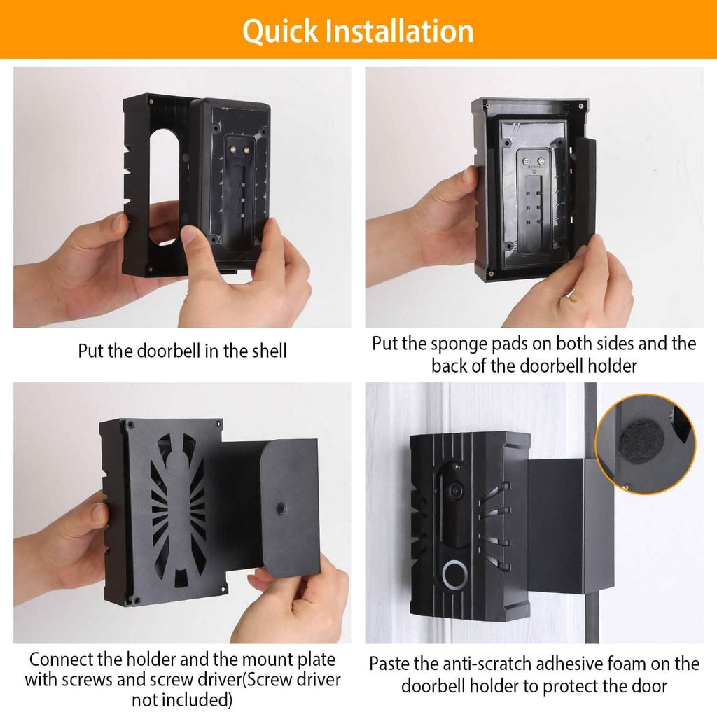 Anti Theft Video Doorbell Door Mount Fit for Most Doorbell Camera Accessories